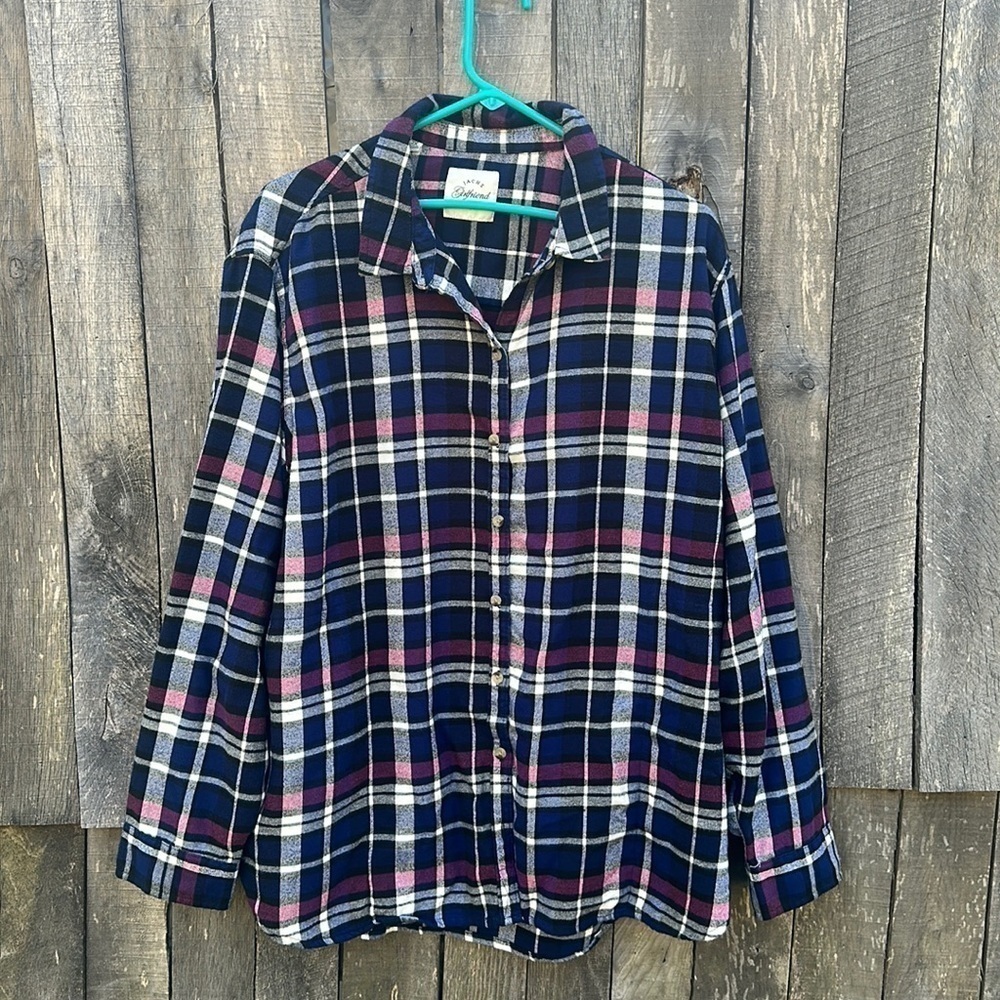 Jach’s Girlfriend New York Flannel Button Down Size 2XL